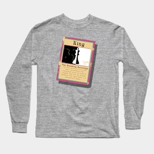 The Brooding Sovereign Chess King Trading Card Long Sleeve T-Shirt